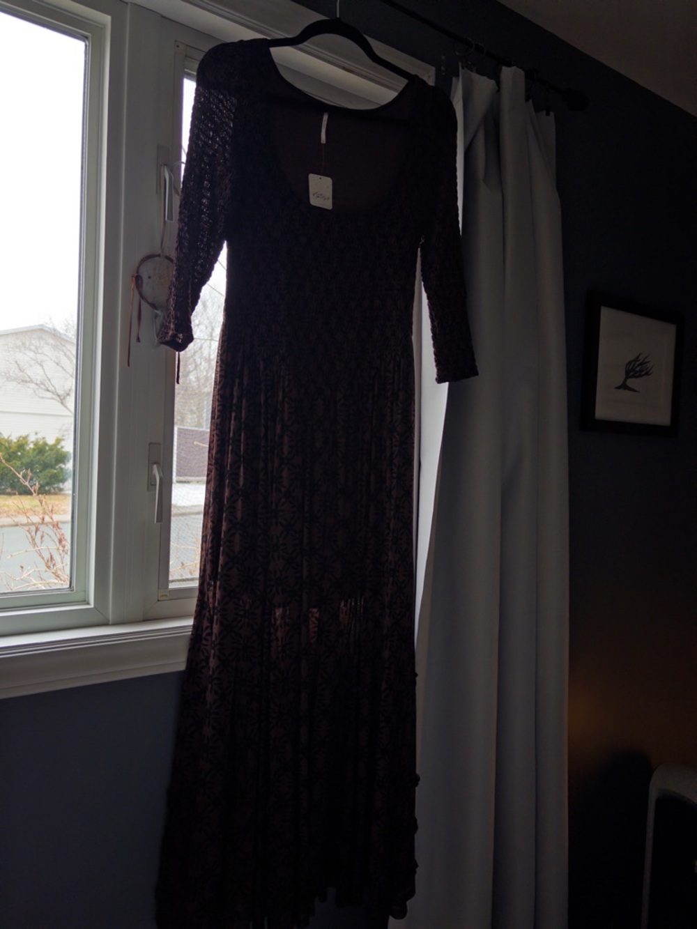 Smocked Scoop-Neck Floral Dress - Free People - Picture 3 of 6